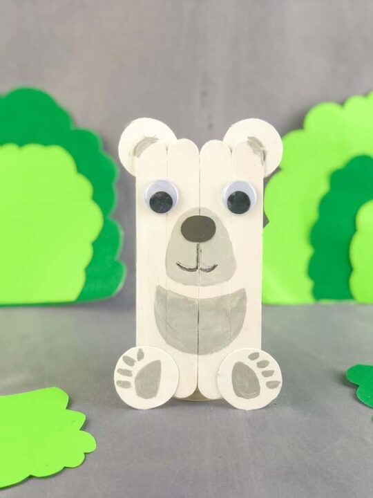 Popsicle Stick Polar Bear Craft