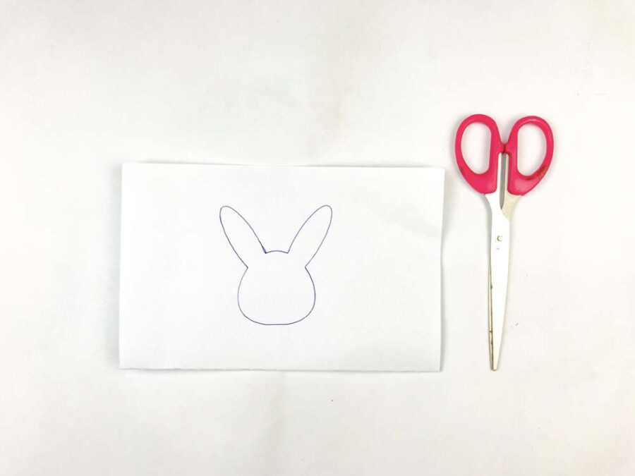 Bunny template and scissors