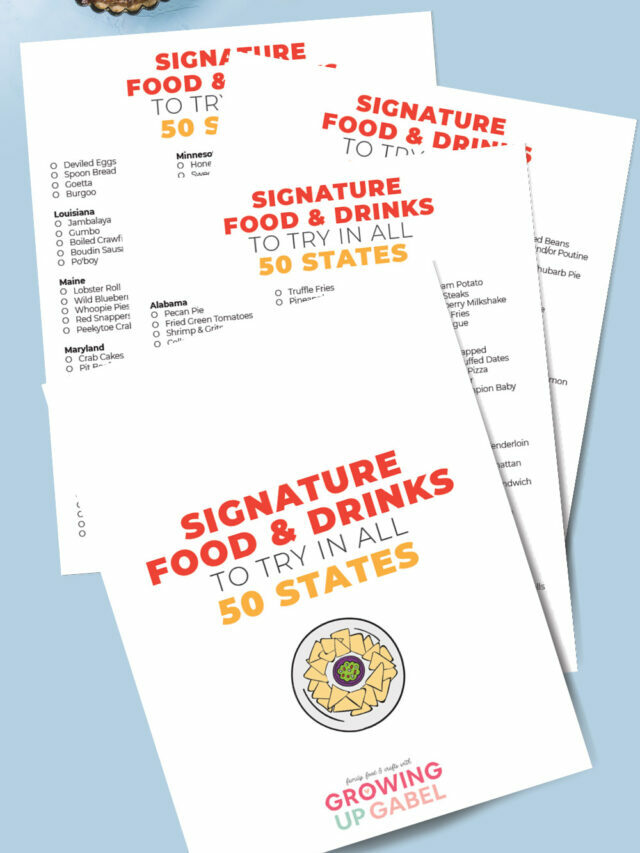 Free Printable – Signature Food & Drinks of all 50 States