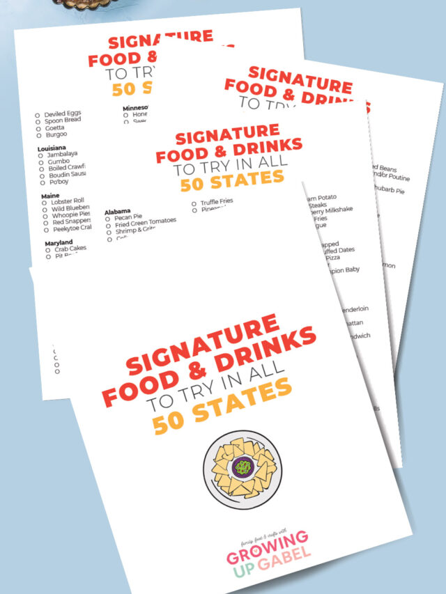 Free Printable - Signature Food & Drinks of all 50 States