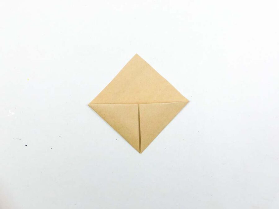 Brown origami corner bookmark