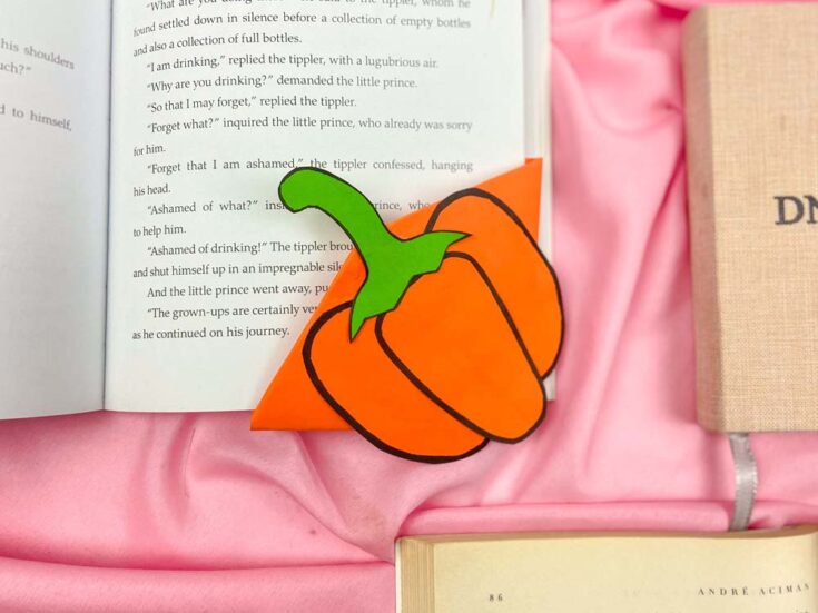 Pumpkin Corner Bookmark for Kids