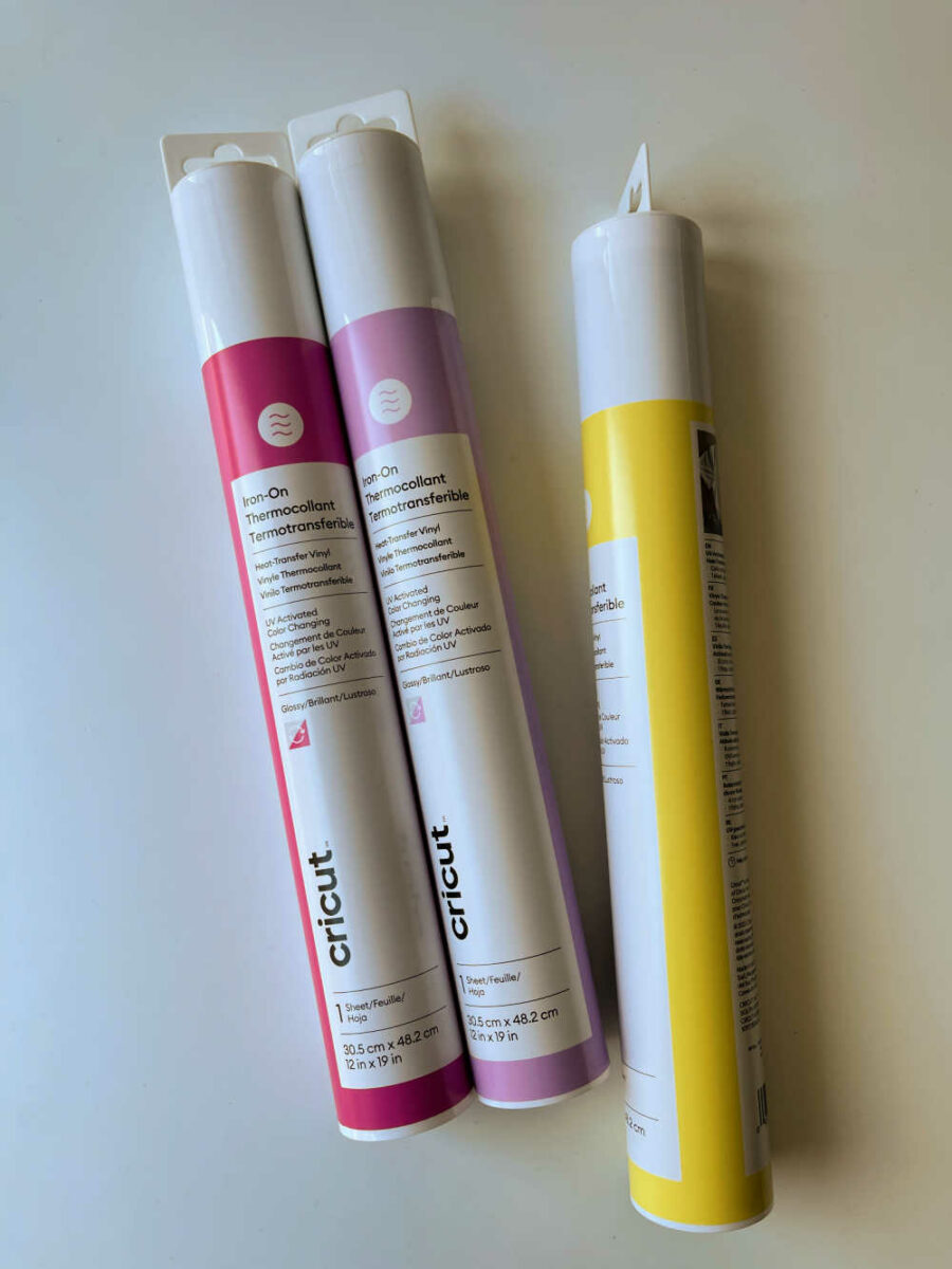  Cricut UV Activated Color Changing Iron-On rolls