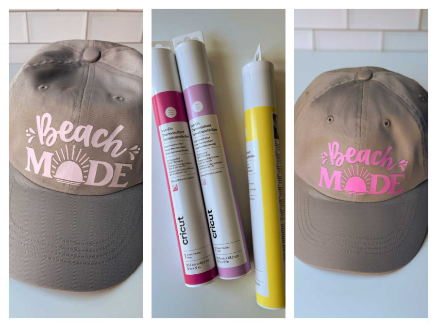 Cricut UV Activated Color Changing Iron-on and hats