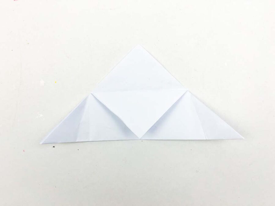 2nd fold in origami corner bookmark