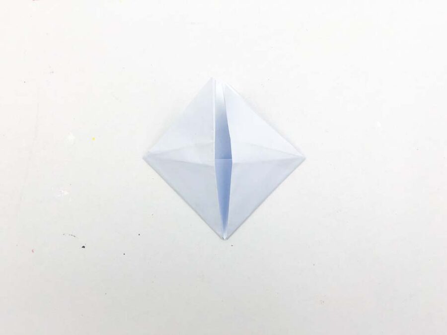 3rd fold in origami corner bookmark