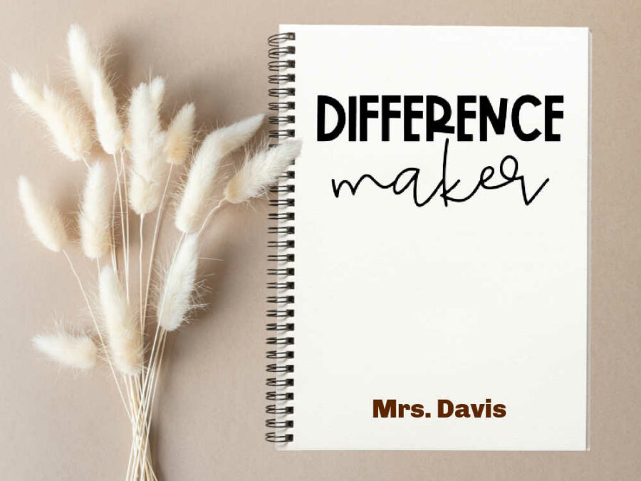 Difference maker SVG on note book