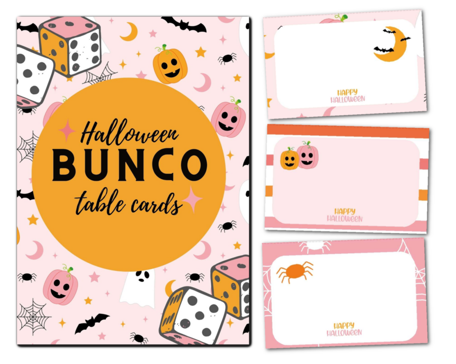 Halloween Bunco table cards