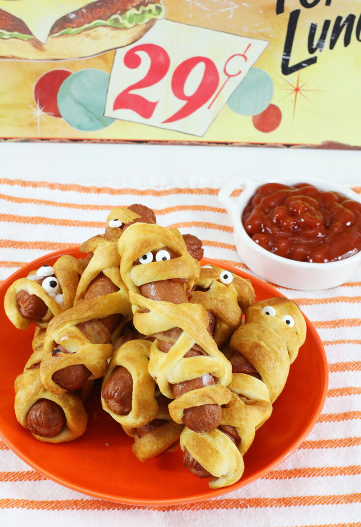 Air Fryer Mummy Dogs with Bacon