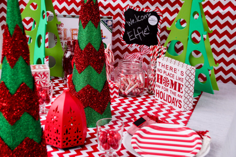 Elf welcome party tablescape