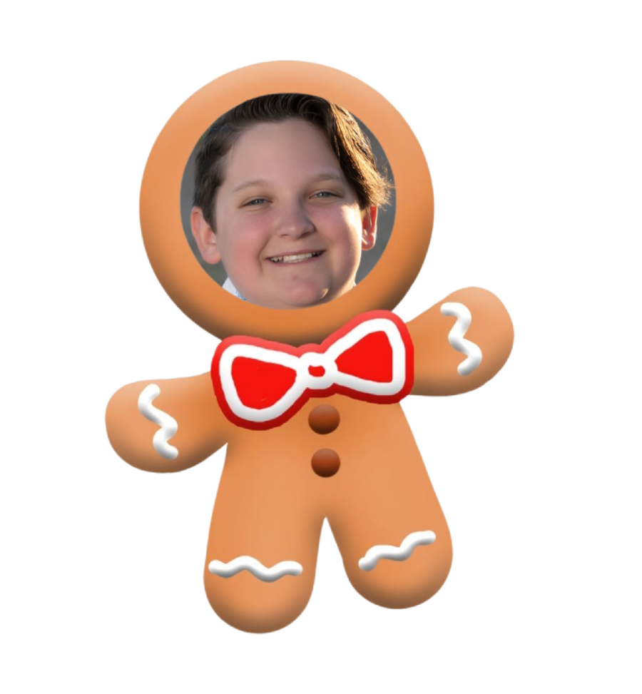 Gingerbread man Printable Photo Frame Christmas Ornament