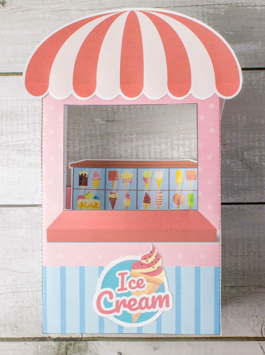 The completed  elf ice cream shop